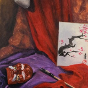 Japońskie inspiracje: “Martwa natura z japońskimi maskami”