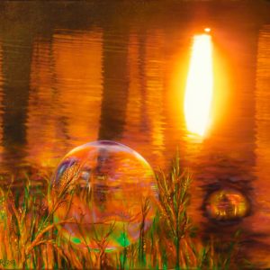 „Autumn landscape in a irys bubble”